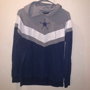 Fanatics Gray and Navy Dallas Cowboys Star Logo Lightweight Sweater
